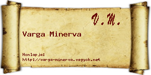 Varga Minerva névjegykártya